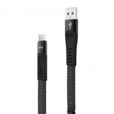 Cable NB127 Carga Rápida Resorte USB - Micro USB, 2.1A, 1 m, Negro XO