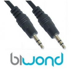 Cable Audio Estereo Jack 3.5mm 0.3m BIWOND