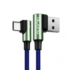 Cable Acodado USB 2.0 Tipo C Azul / Verde Biwond