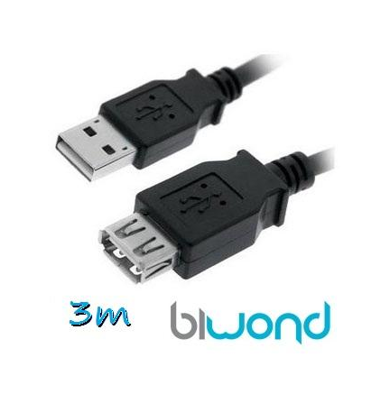 Cable USB 2.0 A/M-A/H 3m