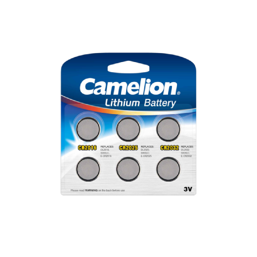 Pack Boton Litio CR2016/CR2025/CR2032 (6 pcs) Camelion