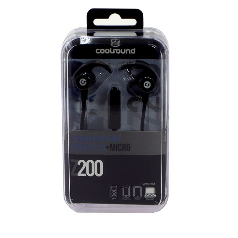 Auricular + Micrófono Z200 In-Ear Jack 3.5 mm Azul COOLSOUND > Smartphones  > Accesorios Smartphones > Accesorios iPhone 3GS > Accesorios iPhone