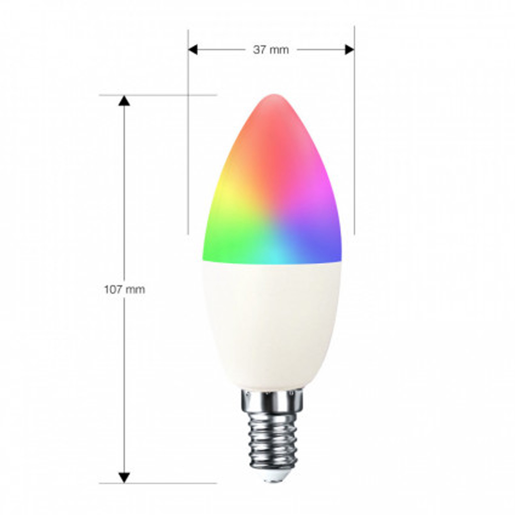 Bombilla LED Inteligente WiFi Vela E14 5W RGB > Iluminacion > Lamparas >  Electro Hogar