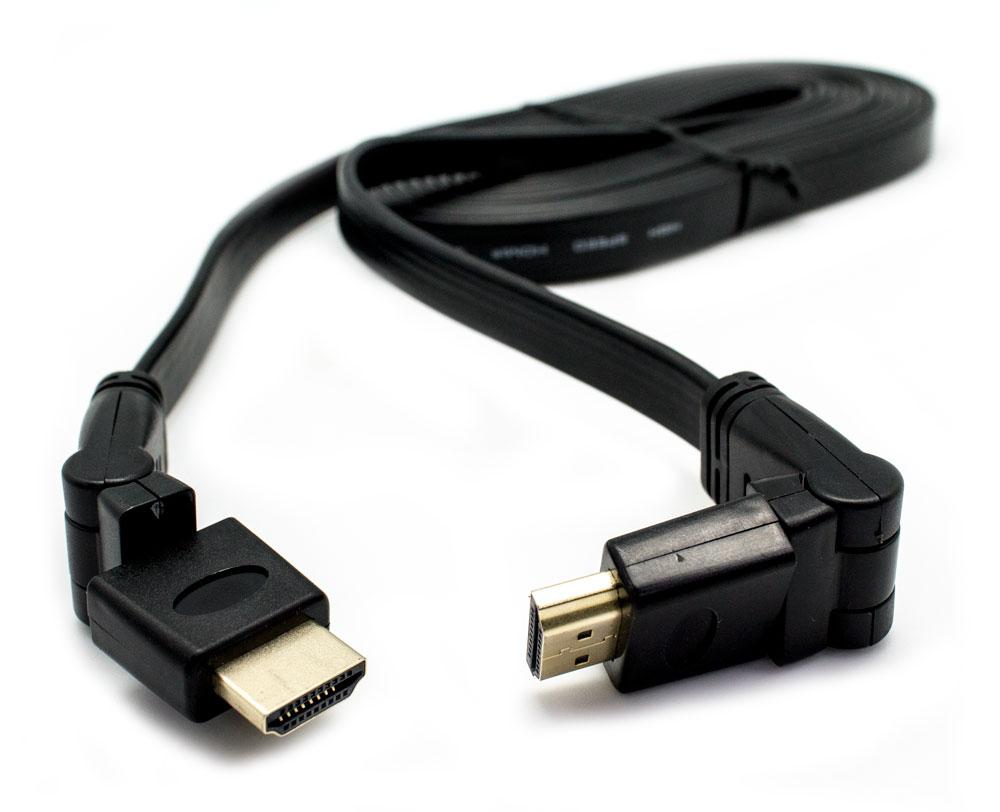 Cable HDMI Plano M/M Angulo 90º+180º 3.6M BIWOND > Informatica > Cables y  Conectores > Cables HDMI