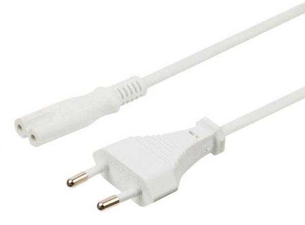 Cable alimentación macho-hembra 1.m Blanco > Informatica > Cables y  Conectores > Cables de alimentacion
