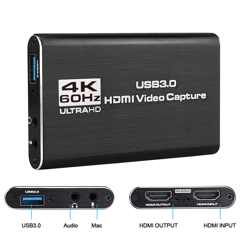 Capturadora de Vídeo USB 3.0 a HDMI, DVI, VGA y Vídeo por Componentes -  Grabador de Vídeo HD 1080p 60fps