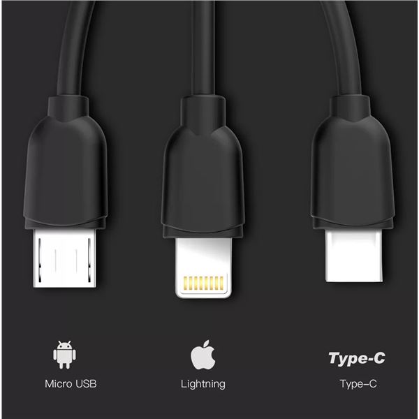 Cargador Mechero CC16 4 en 1 (Micro USB + Tipo C + Lightning) XO >  Accesorios Vehiculos > Electro Hogar
