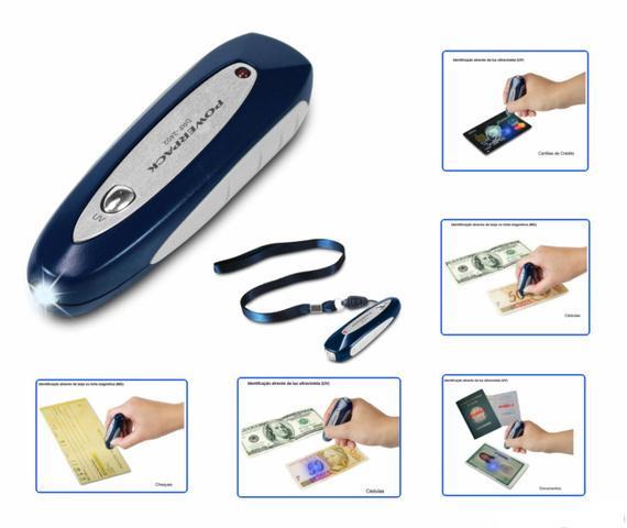 Detector de billetes falsificados de mano, detector de dinero portátil luz  púrpura, mini probador de billetes falsificados de billetes de banco