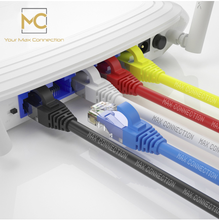 Pack 8 Cables + 2 GRATIS Ethernet CAT6 RJ45 24AWG 0.5m + 15 Bridas Max Connection