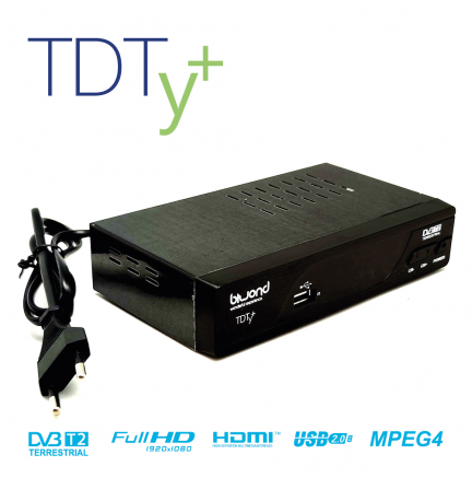 TDT HD Decodificador-Grabador DVB-T2 TDTy+ Biwond