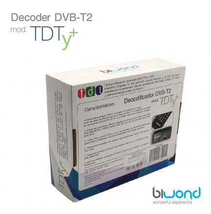 TDT HD Decodificador-Grabador DVB-T2 TDTy+ Biwond
