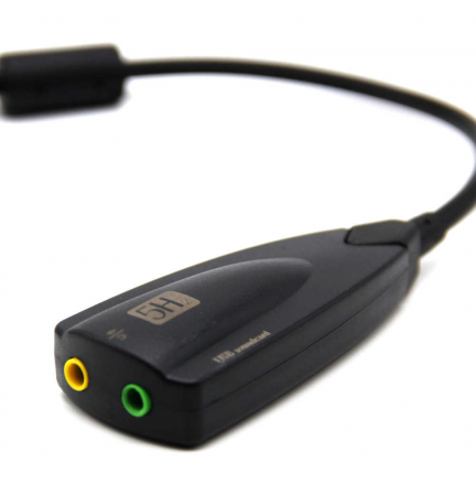 Adaptador Externo Tarjeta Sonido USB 5HV2