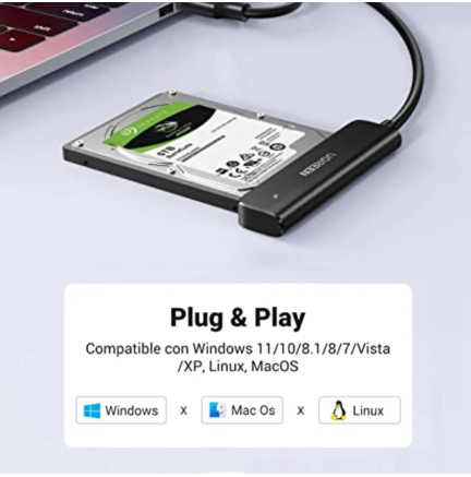 Adaptador Cable SATA 2.5" - USB 3.0  UGREEN