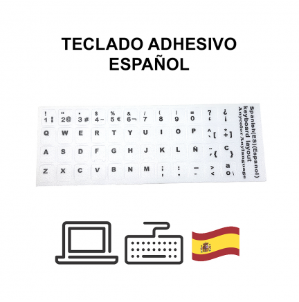 5 x Pegatina Sticker Teclado portatil Español Laptop Color Blanco