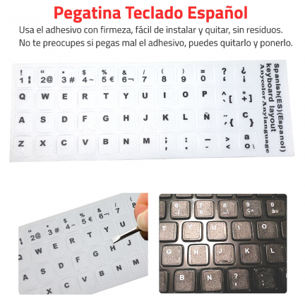 Adhesivo Teclado Español Blanco > Informatica > Teclados