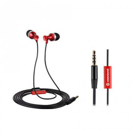 Auricular + Micrófono Powerbass COOLSOUND   Rojo