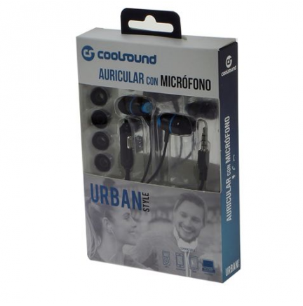 Auricular + Micrófono Urban Mic  COOLSOUND Azul