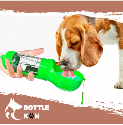 Botella Multifunción Mascotas Biwond Bottle Kan Rosa