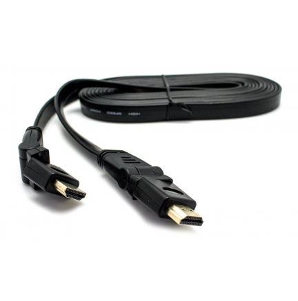 Cable HDMI Plano M/M Angulo 90º+180º 3.6M BIWOND