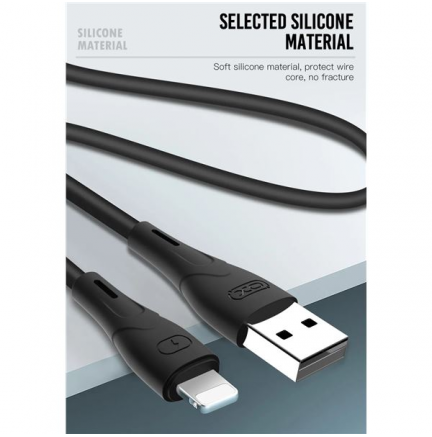 Cable NB146 Carga Rápida Silicona USB a Tipo C / 2.4A / 1M / Blanco XO