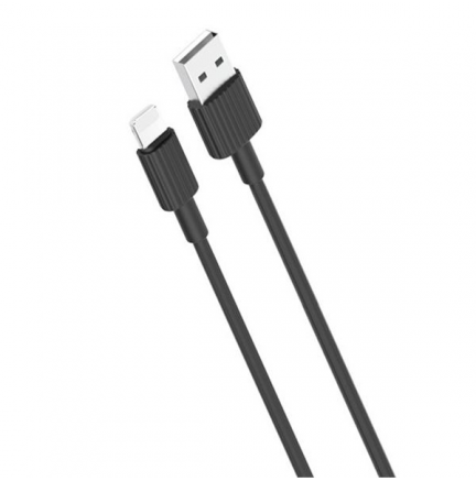 Cable NB156 Silicona USB a Lightning / 2.4A / 1M / Negro XO