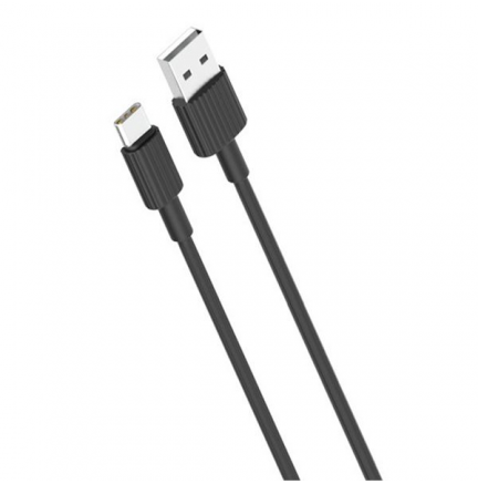 Cable NB156 Silicona USB a Tipo C / 2.4A / 1M / Negro XO