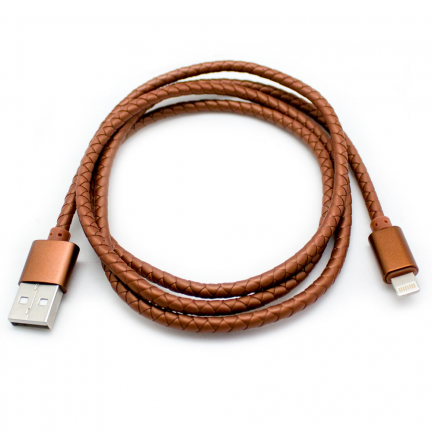 Cable USB a Lightning 8 Pines (Carga y Transferencia) Piel 1m Biwond