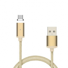 Cable USB a Micro USB 5 Pines (Carga y Transferencia) Metal Oro 1m Biwond