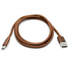 Cable USB a Tipo C (Carga y Transferencia) Piel 1m Biwond