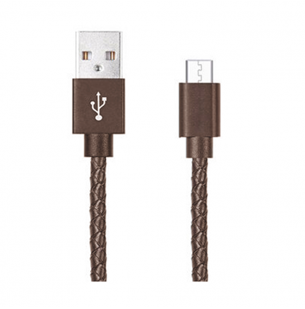 Cable USB a Micro USB 5 Pines (Carga y Transferencia) Piel 1m Biwond