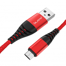 Cable Anti Rotura Micro USB a USB 2.0 Rojo Biwond