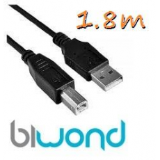 Cable USB 2.0 Impresora 1.8m Biwond