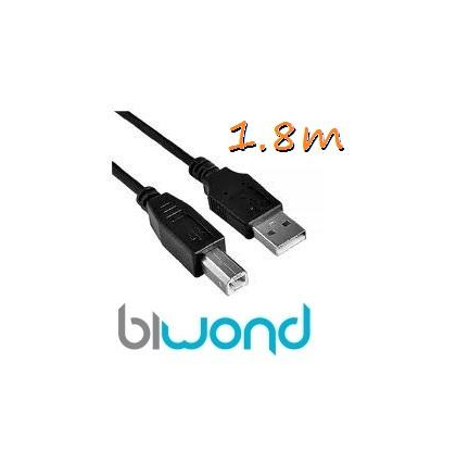 Cable USB 2.0 Impresora 1.8m Biwond