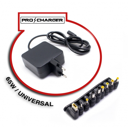 Cargador Automatico Ultrabook 65W Universal (9 Conectores) Pro Charger