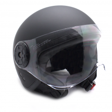 Casco Moto Jet Negro con gafas Protectoras Talla L