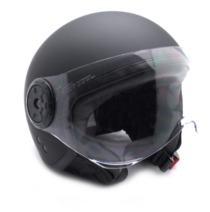 Casco Moto Jet Negro con gafas Protectoras Talla M