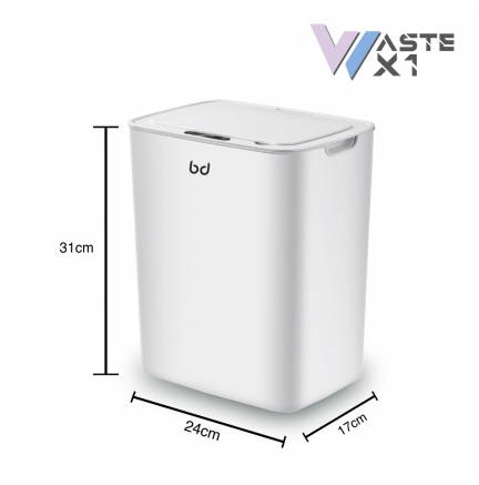 Cubo Basura Inteligente Sensor 14L WASTE X1 Blanco Biwond REACONDICIONADO