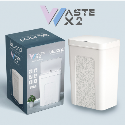 Cubo Basura Inteligente Sensor 18L WASTE X2 Blanco Biwond REACONDICIONADO