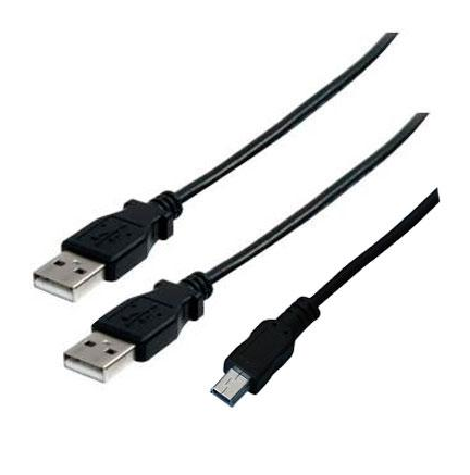 Cable Doble USB a Mini USB