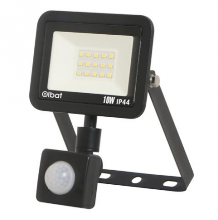 Foco LED Serie Slim 10W con Sensor 6500K Negro ELBAT