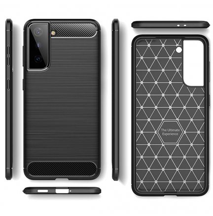 Funda Samsung Galaxy S21 6.2" Fibra Carbono Negro