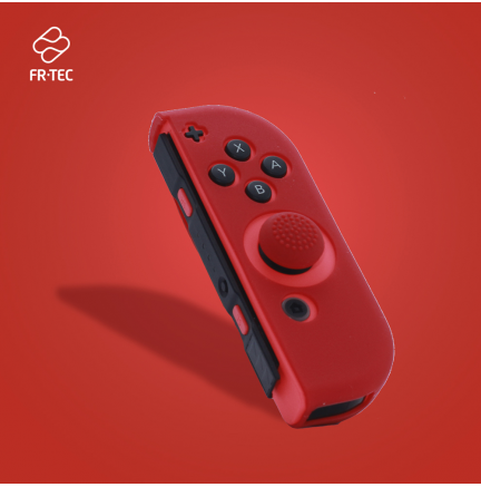 Pack Funda Silicona y Grip FR-TEC Joy-Con Derecho Nintendo Switch Rojo