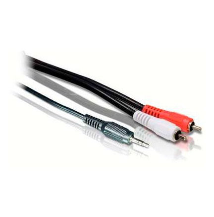 Cable Audio Jack 3.5mm 2 x RCA Stereo 1m Biwond