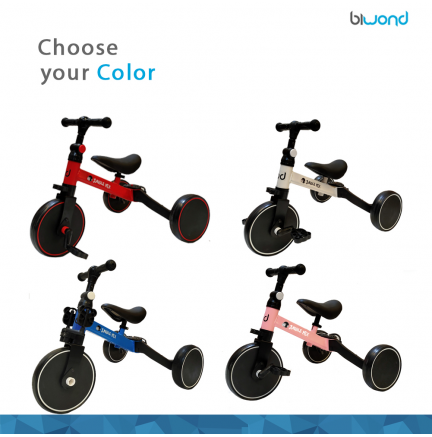 Triciclo Infantil Convertible 3 en 1 Jungle Mix Azul Biwond 