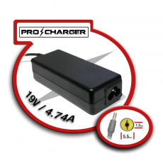 Cargador 19V/4.74A 5.5mm x 1.5 mm 90W Pro Charger