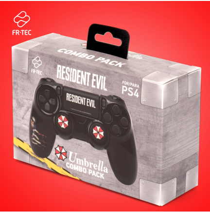 Pack Funda Silicona y Grip FR-TEC UMBRELLA PS4 Resident Evil