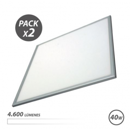 Pack 2 Paneles LED Elbat 60x60 40W 4600LM Luz Blanca
