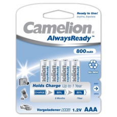Recargable "Always Ready" AAA 800mAh (4 pcs) Camelion