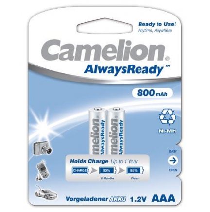 Recargable "Always Ready" AAA 800mAh (2 pcs) Camelion