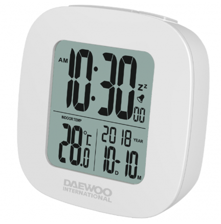Reloj Despertador Digital Blanco Daewoo